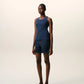 Blue tank top on a beige background