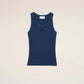 Blue tank top on a beige background
