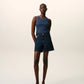 Blue tank top on a beige background