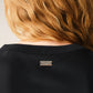 Satin Short Sleeves Rib Detail T-shirt