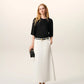 Satin Short Sleeves Rib Detail T-shirt