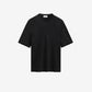 Satin Short Sleeves Rib Detail T-shirt