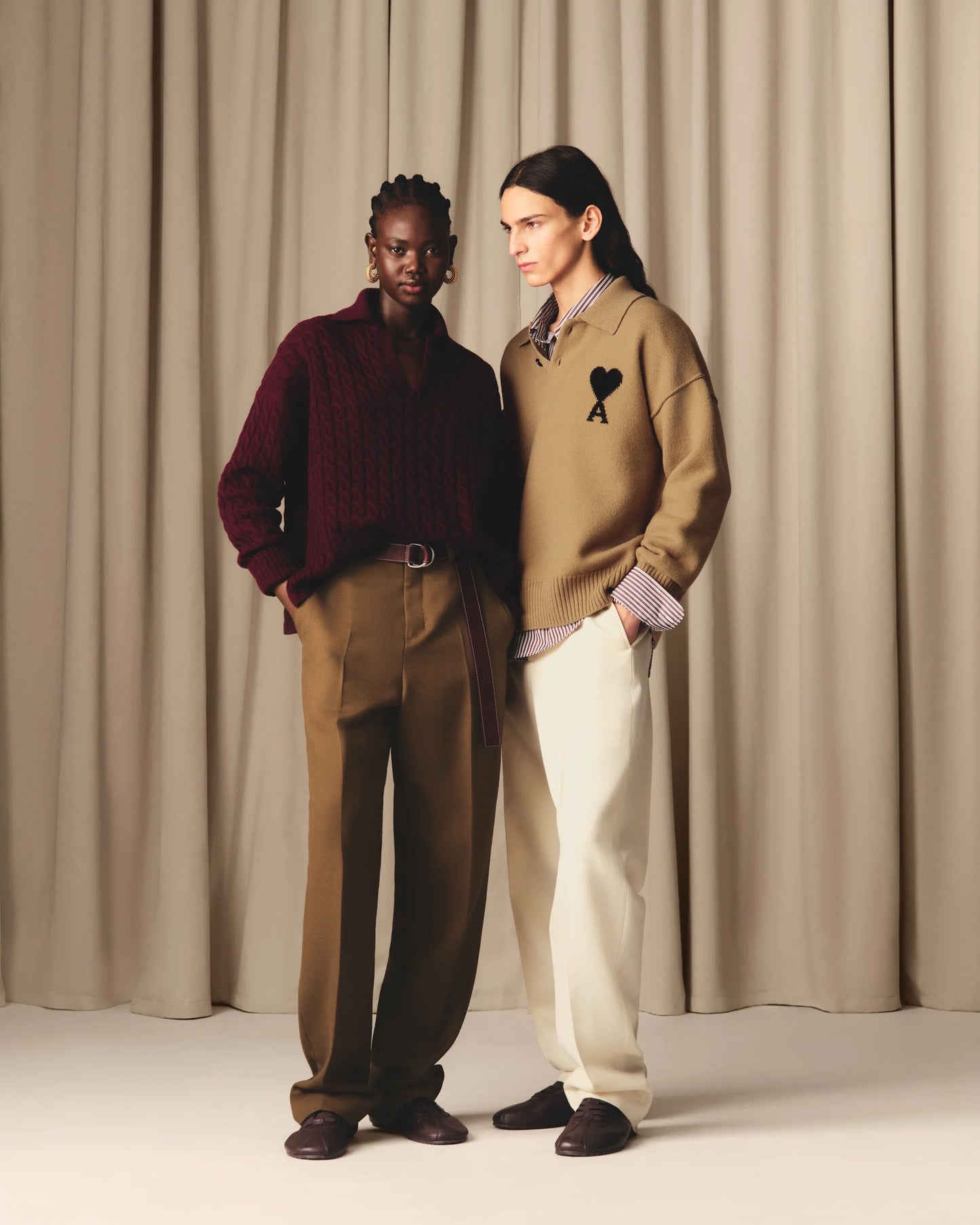 Wool Large Fit Trousers
