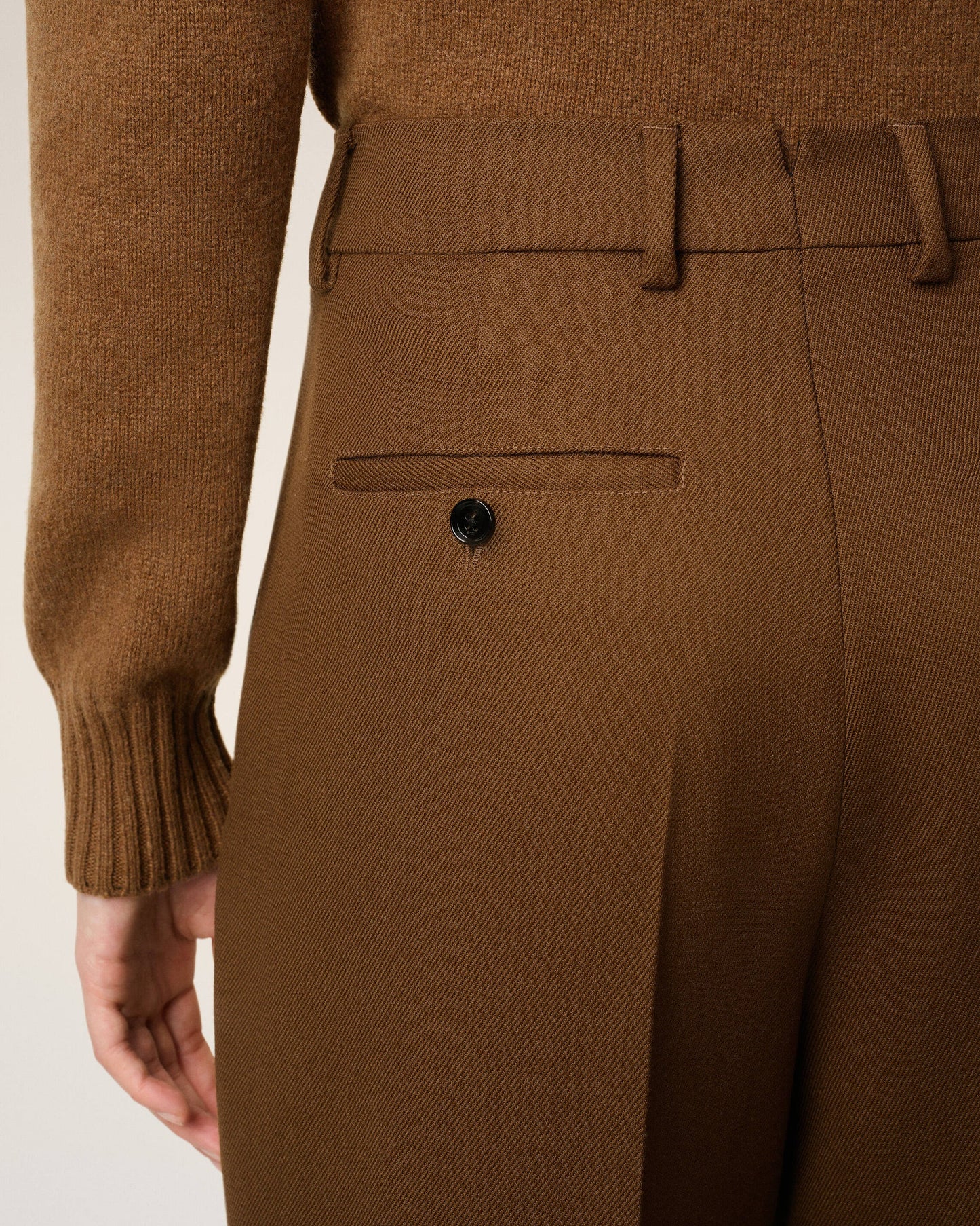 Wool Large Fit Trousers
