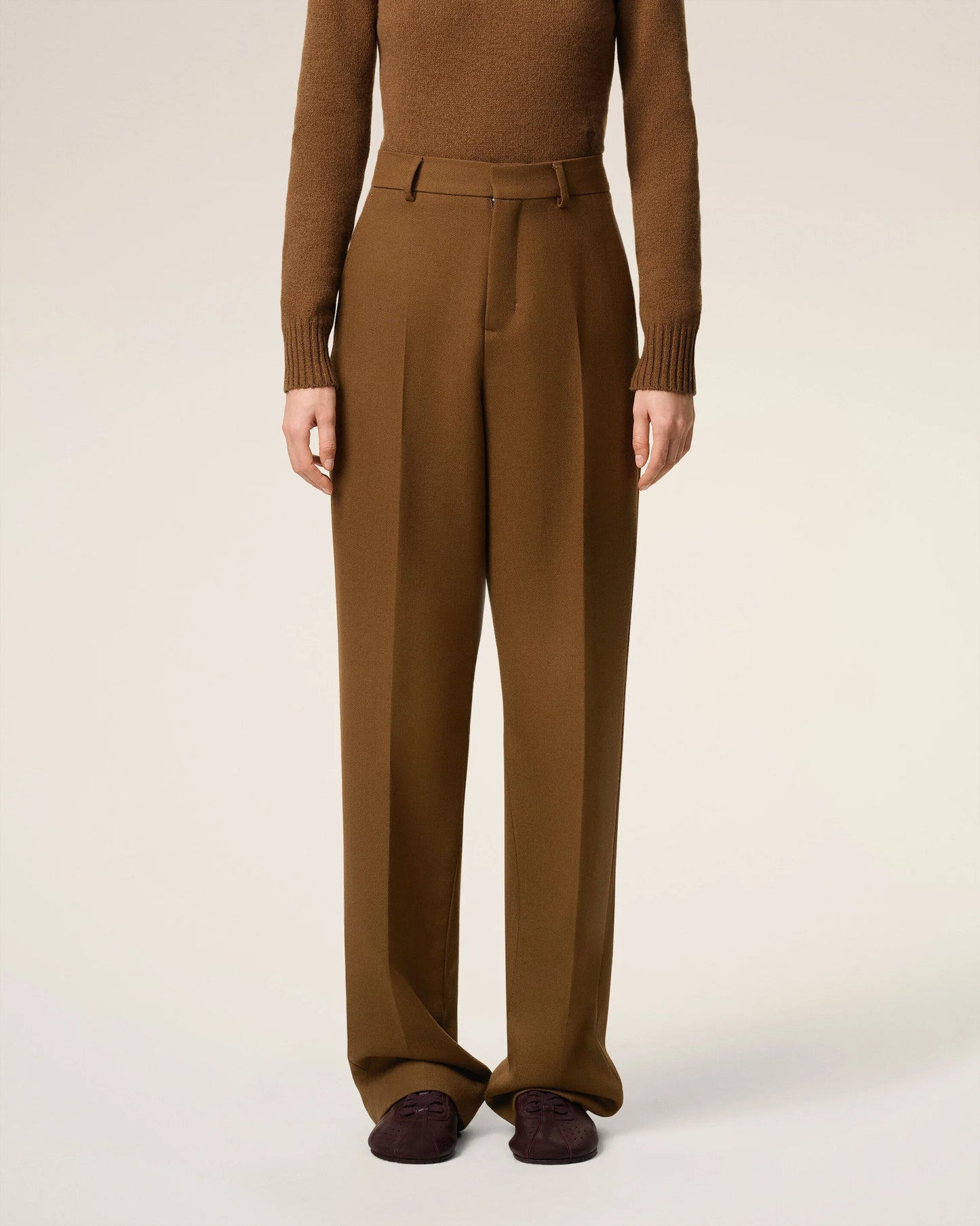 Wool Large Fit Trousers