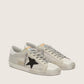 Women's Super-Star in leather with black star