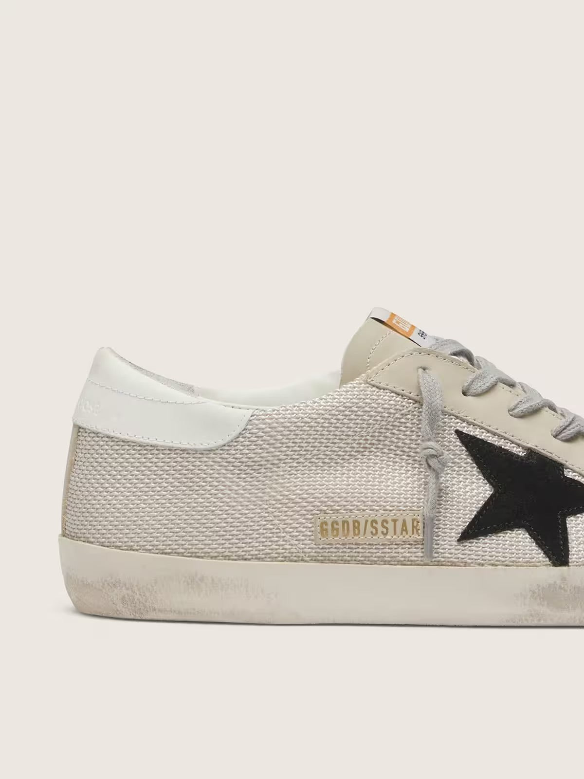 Women's Super-Star in leather with black star