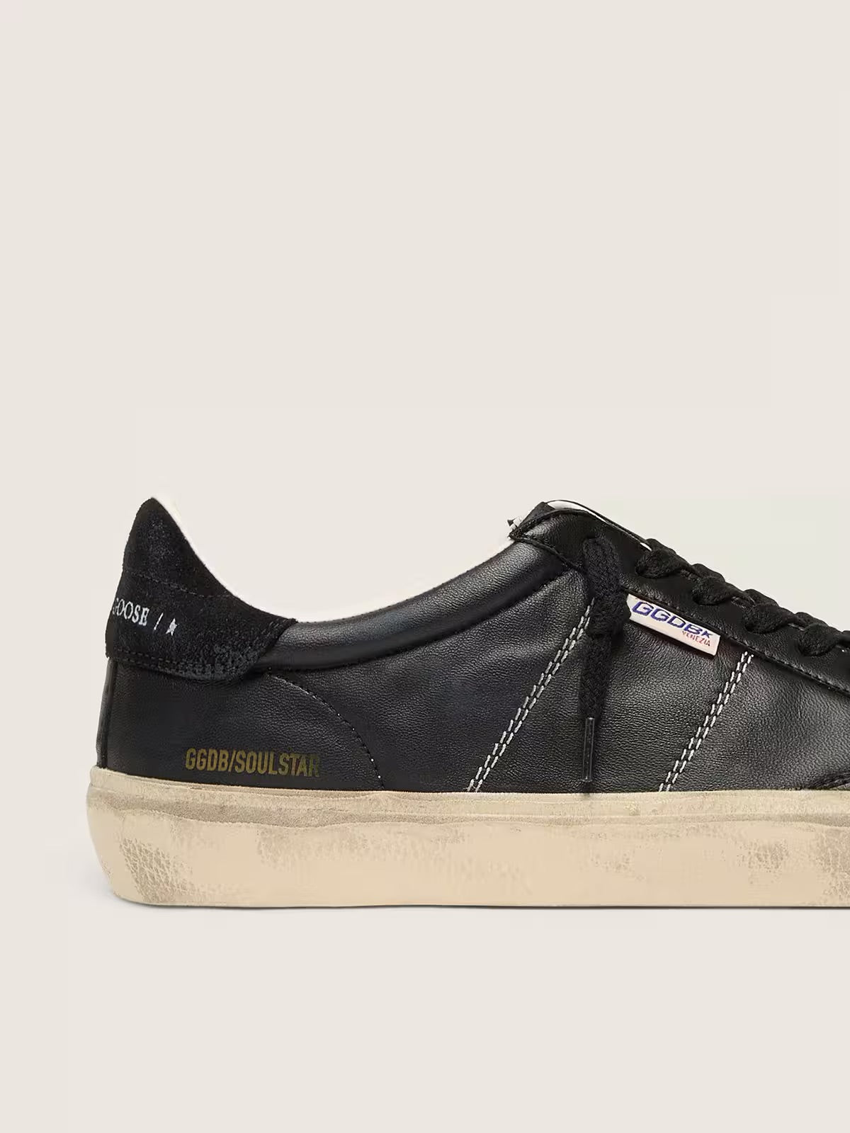 Men’s Soul Star in black bio-based nappa