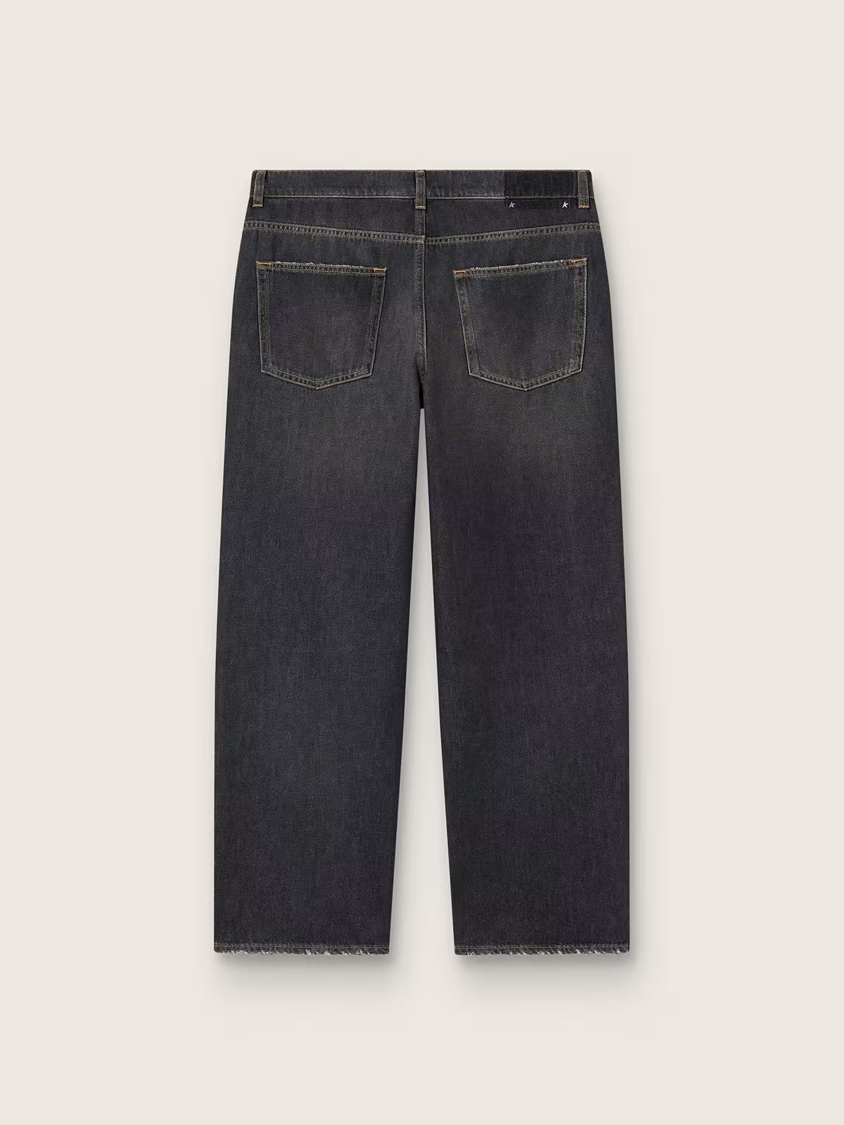 Men’s stonewashed-effect black jeans