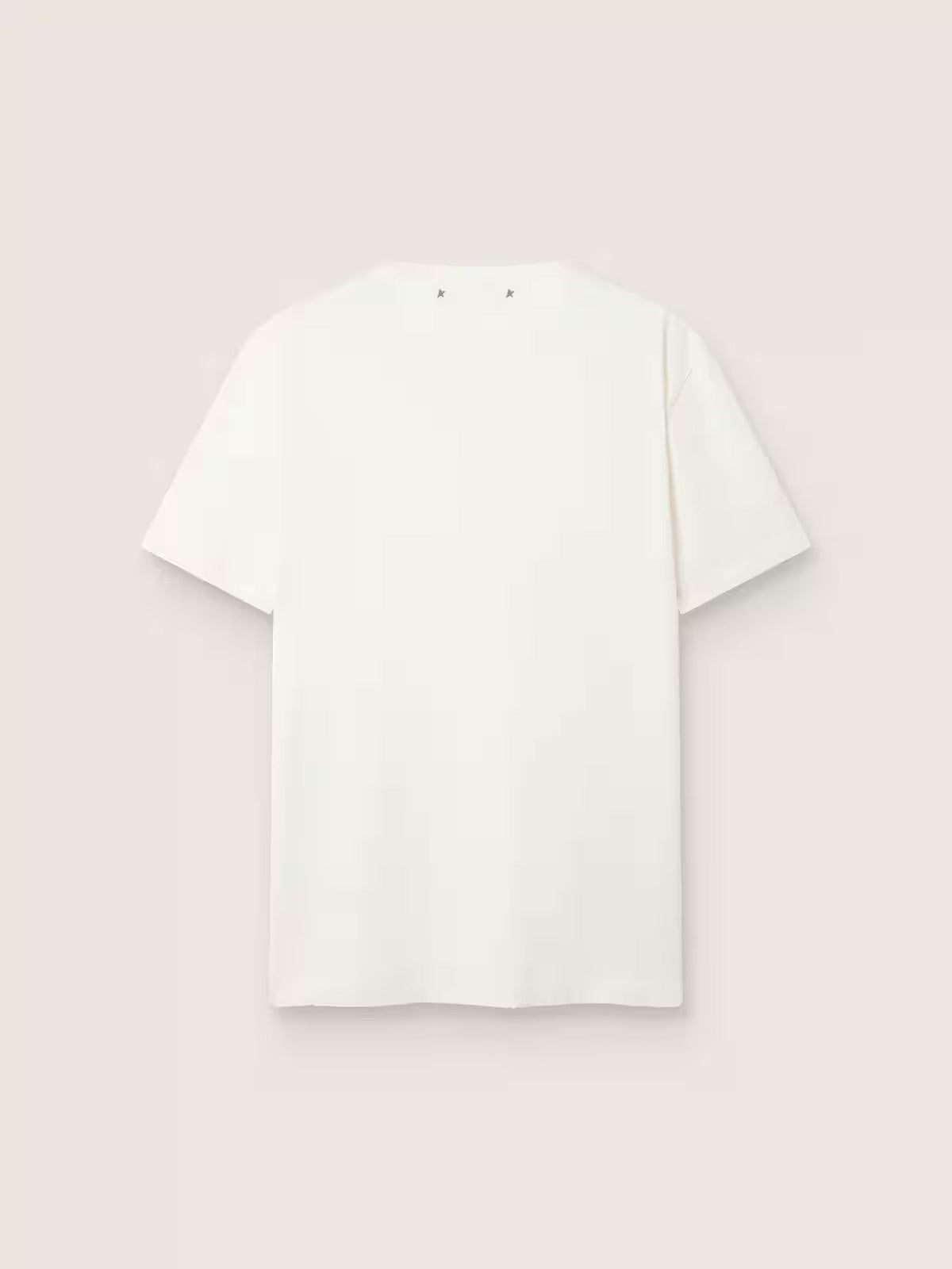 Men's white T-shirt with distressed treatment