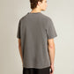 Men's anthracite gray T-shirt with distressed treatment