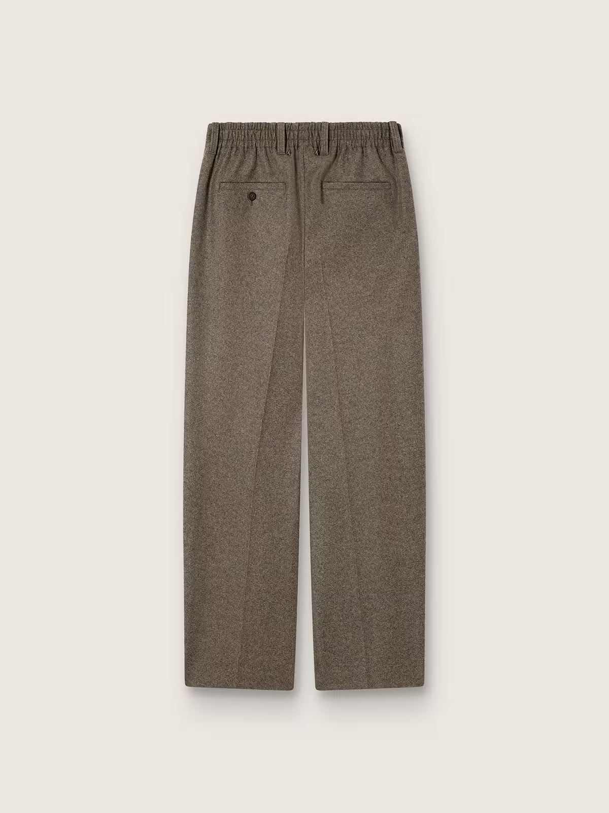 Isiah grey virgin wool flannel jogger trousers