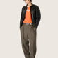 Isiah grey virgin wool flannel jogger trousers