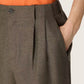 Isiah grey virgin wool flannel jogger trousers
