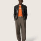Isiah grey virgin wool flannel jogger trousers