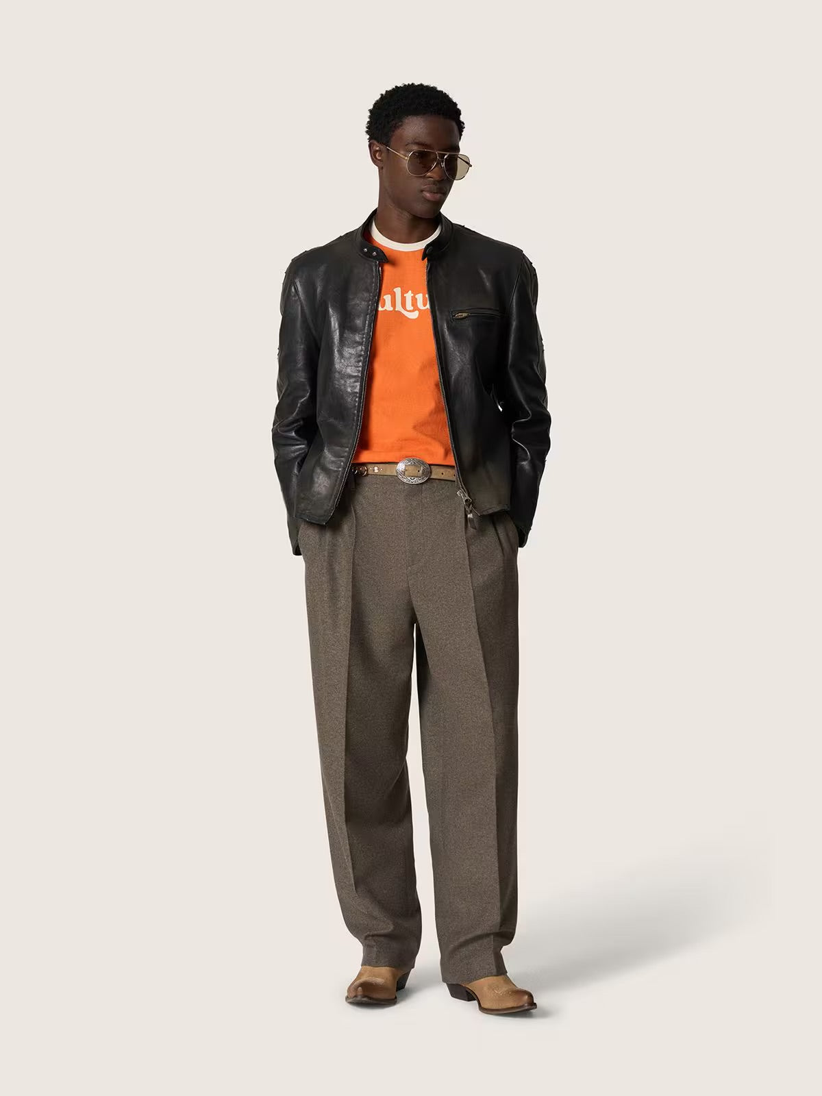 Isiah grey virgin wool flannel jogger trousers