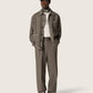 Isiah grey virgin wool flannel jogger trousers