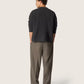 Isiah grey virgin wool flannel jogger trousers