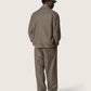 Isiah grey virgin wool flannel jogger trousers