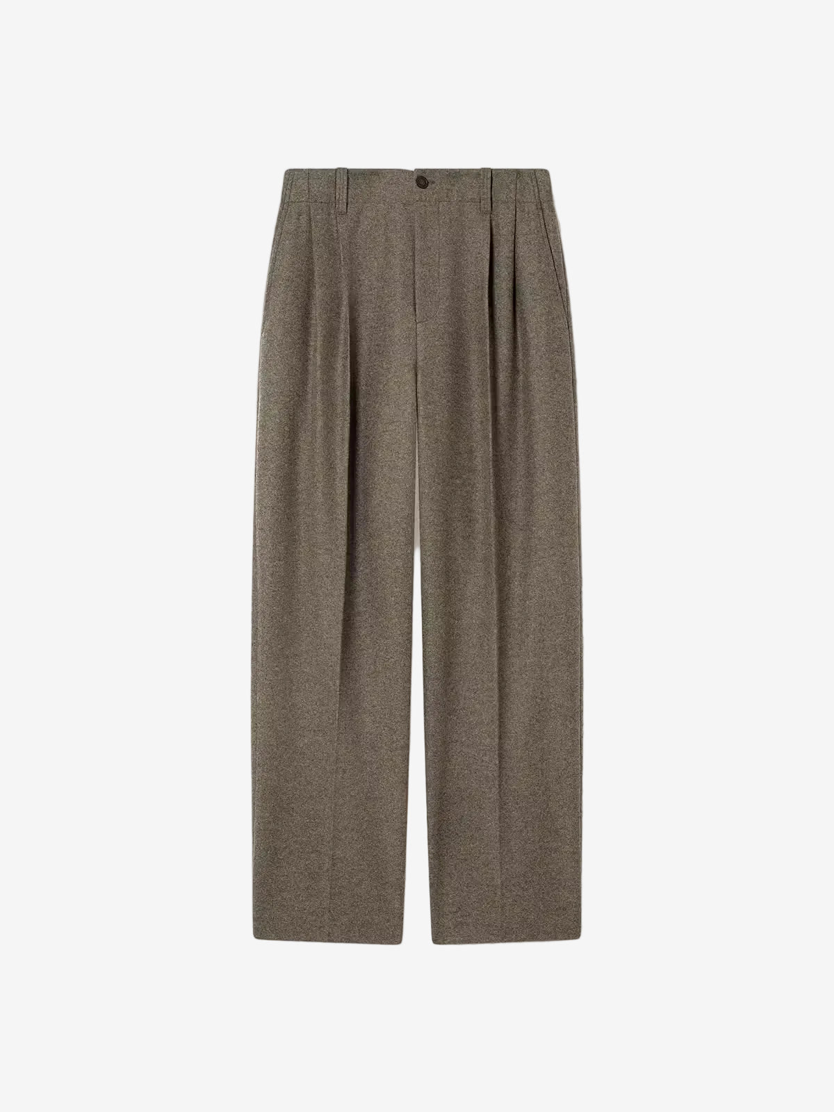 Isiah grey virgin wool flannel jogger trousers