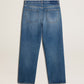 Blue medium wash loose jeans