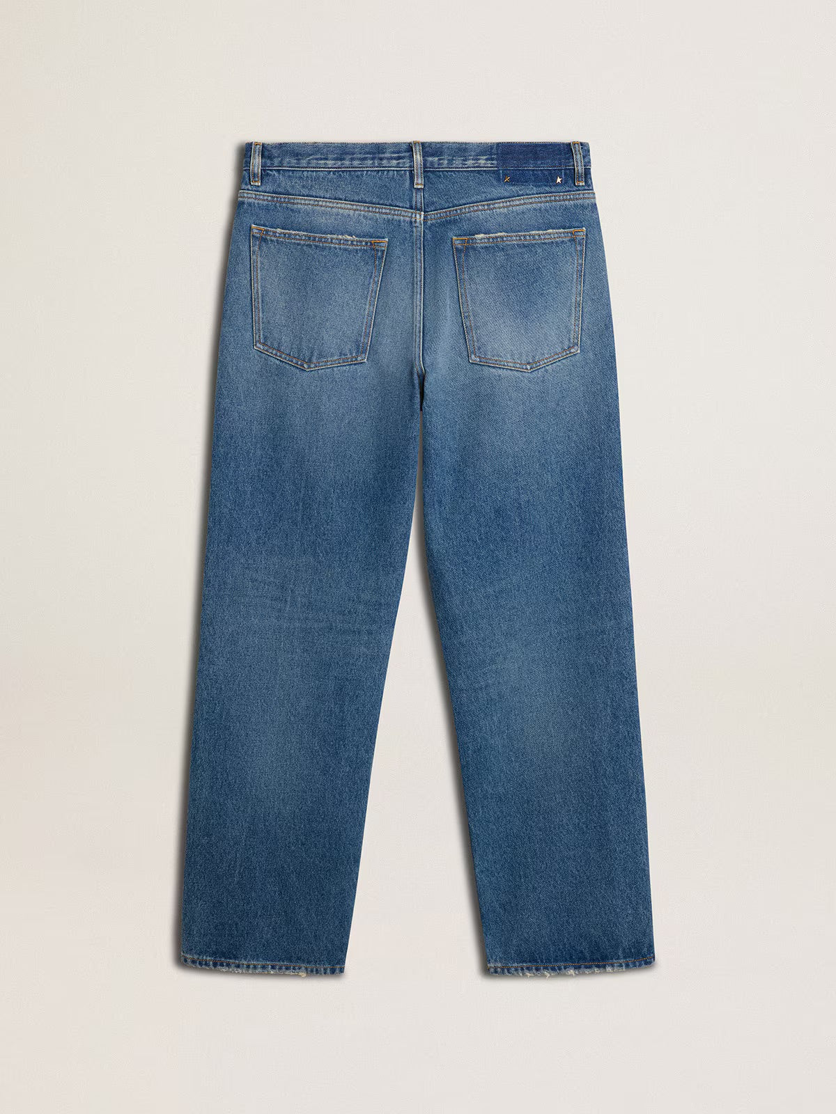 Blue medium wash loose jeans