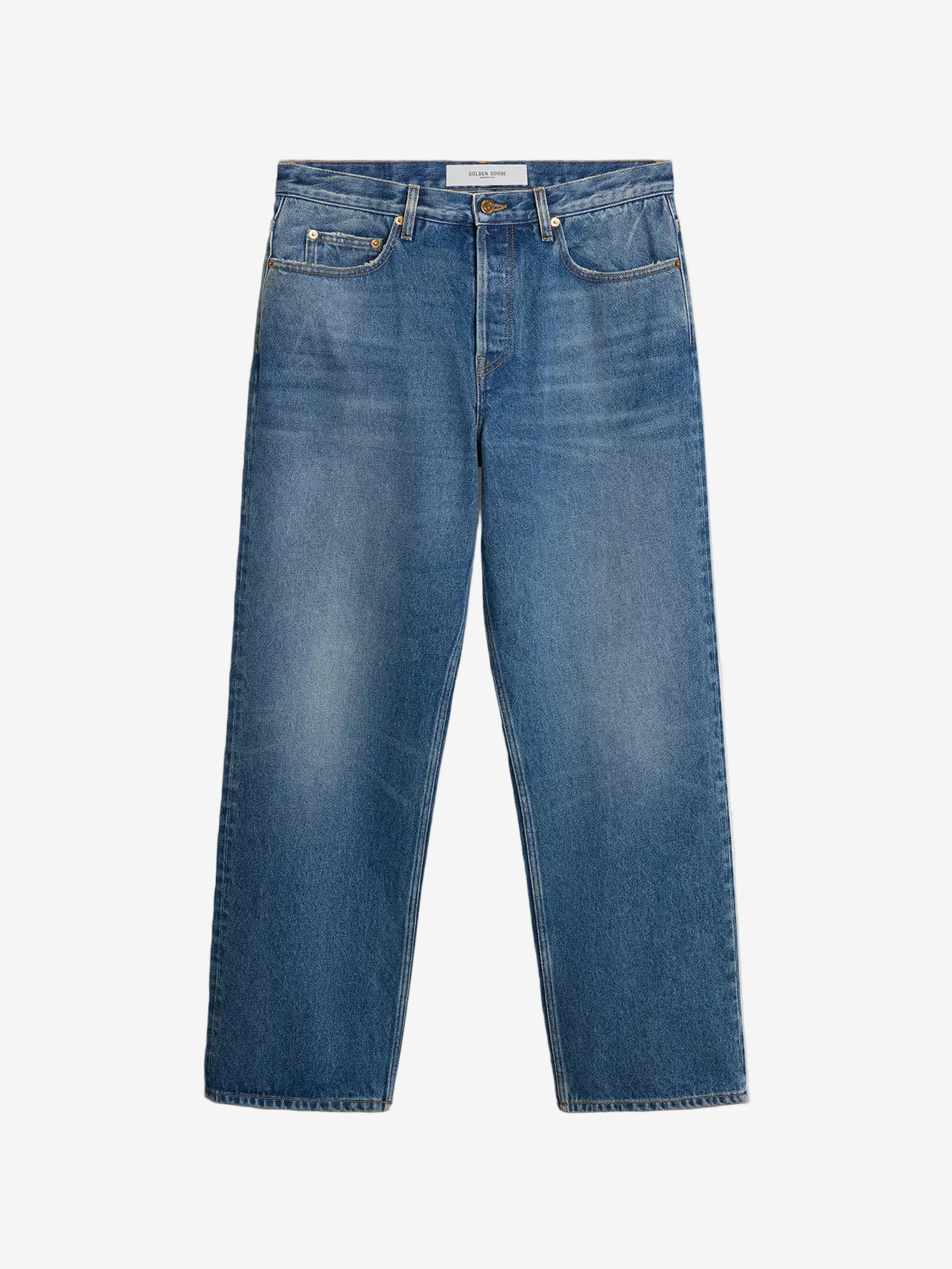 Blue medium wash loose jeans