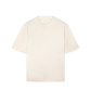 Star unisex cotton T-shirt in vintage white with black print on the back