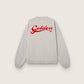 Unisex sweatshirt in gray melange cotton with logo