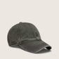 Dark olive-green baseball cap with tone-on-tone embroidered star