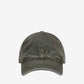 Dark olive-green baseball cap with tone-on-tone embroidered star