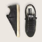 Women's Super-Star in black nappa with black star and glitter heel tab