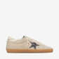 Women's Super-Star in ice-gray suede with silver glitter star and leather heel tab