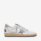 Women's Ball Star in nappa with silver glitter star and heel tab