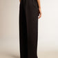Women’s sweatpants in dark blue wool gabardine