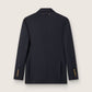 Women's double-breasted dark blue blazer