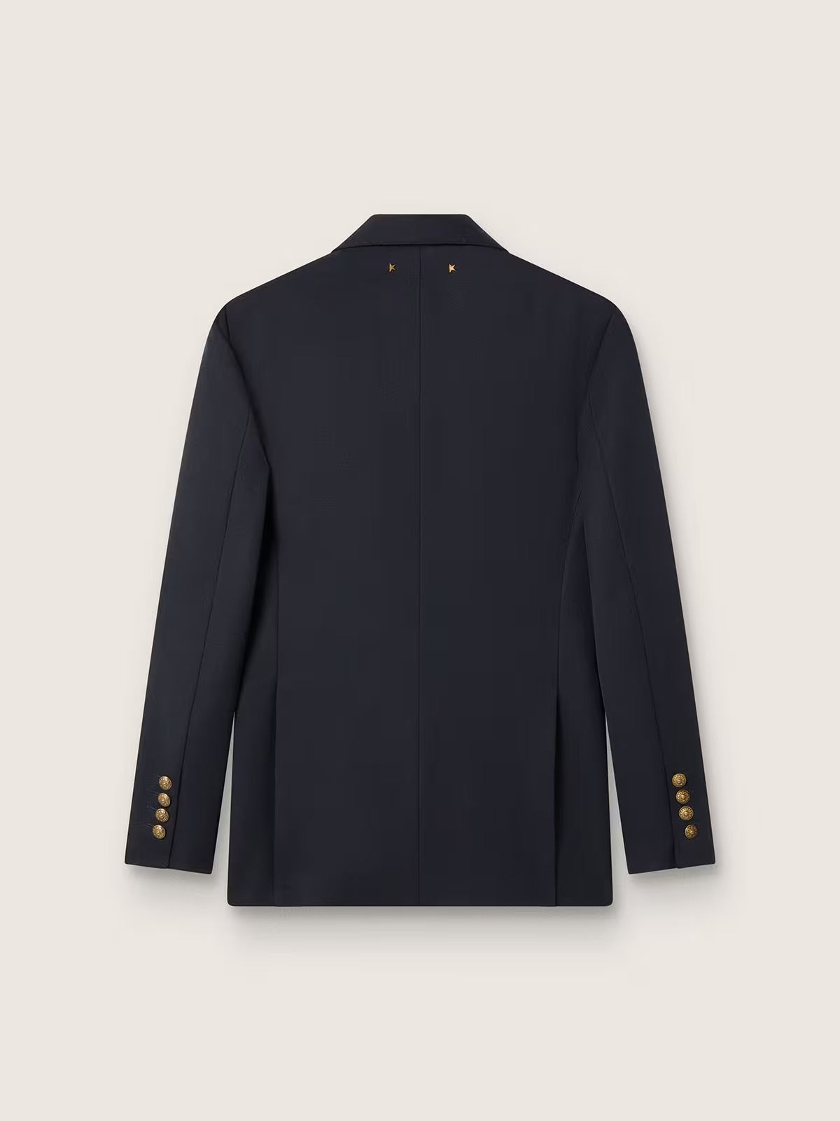 Women's double-breasted dark blue blazer