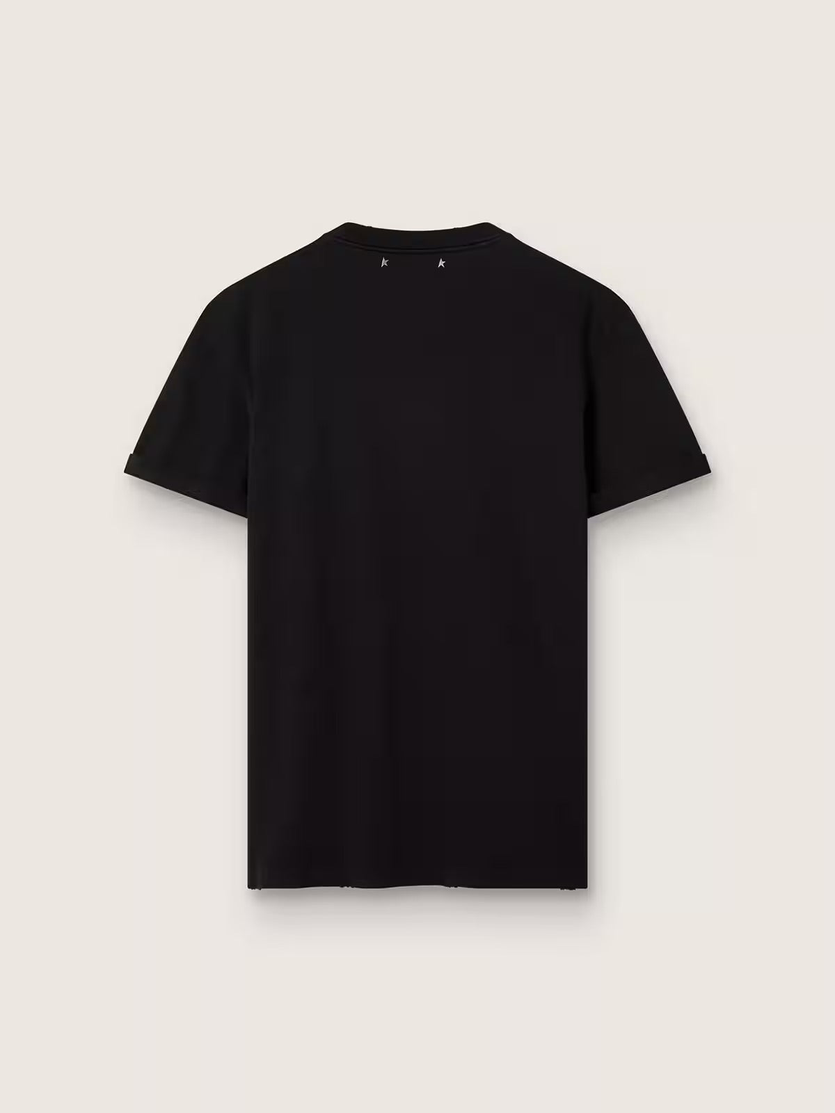 Women’s regular-fit distressed T-shirt in black