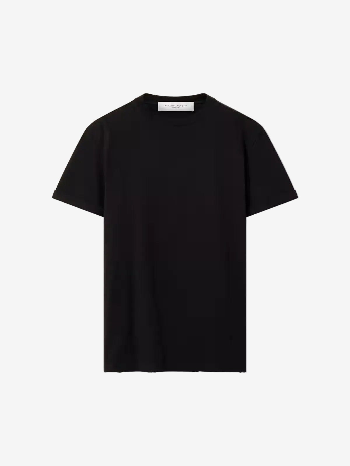Women’s regular-fit distressed T-shirt in black