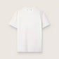 Women's white T-shirt with cabochon crystals