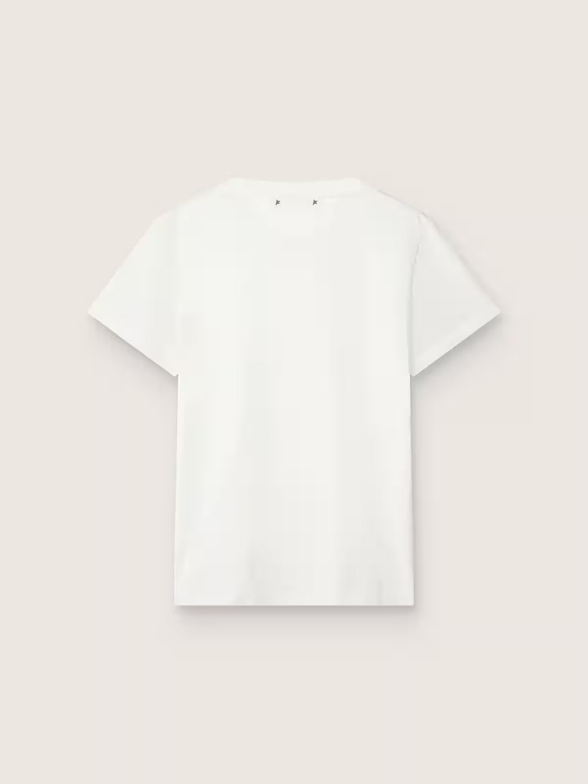 Distressed slim-fit women’s T-shirt in white