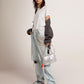 Distressed slim-fit women’s T-shirt in white