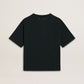 Women's black T-shirt with crystals