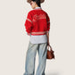 Women's jeans in light blue denim with Golden embroidered logo