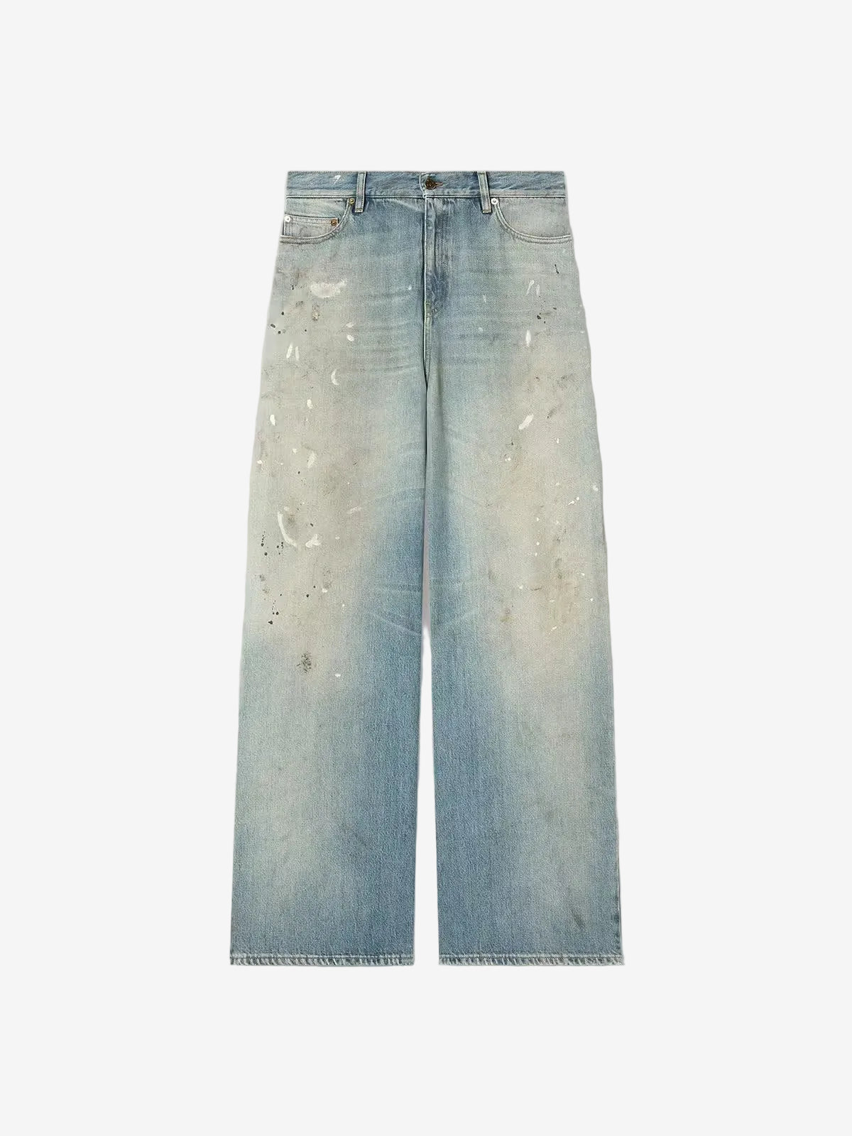 Women's jeans in light blue denim with Golden embroidered logo