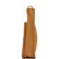 Brown leather handbag with brand logo on a white background hermes 