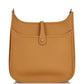 Brown leather handbag with brand logo on a white background hermes 
