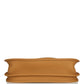 Brown leather handbag with brand logo on a white background hermes 