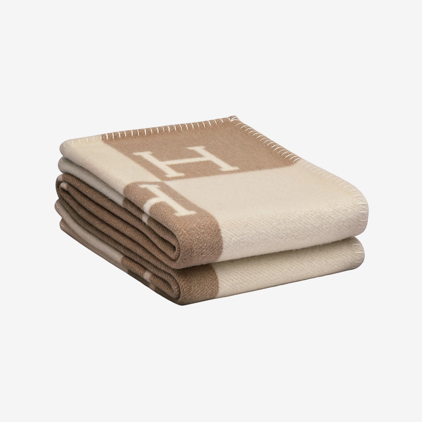 Avalon baby blanket Medium Hazelnut/White