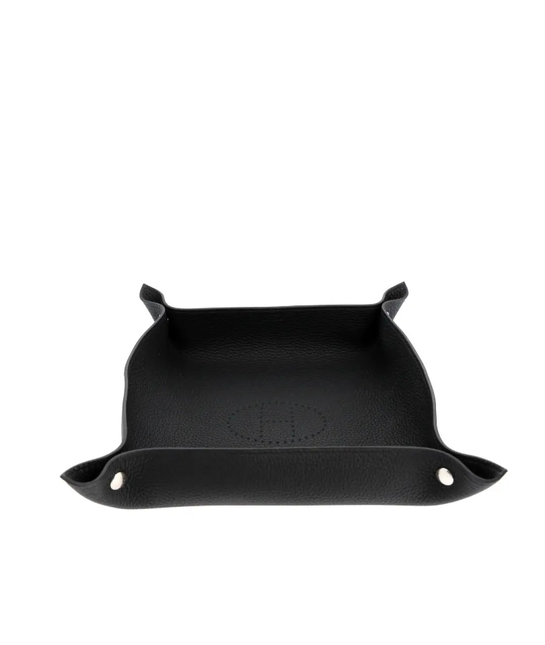 Hermès Posh Hermes Vido Tray in Black Taurillon Leather